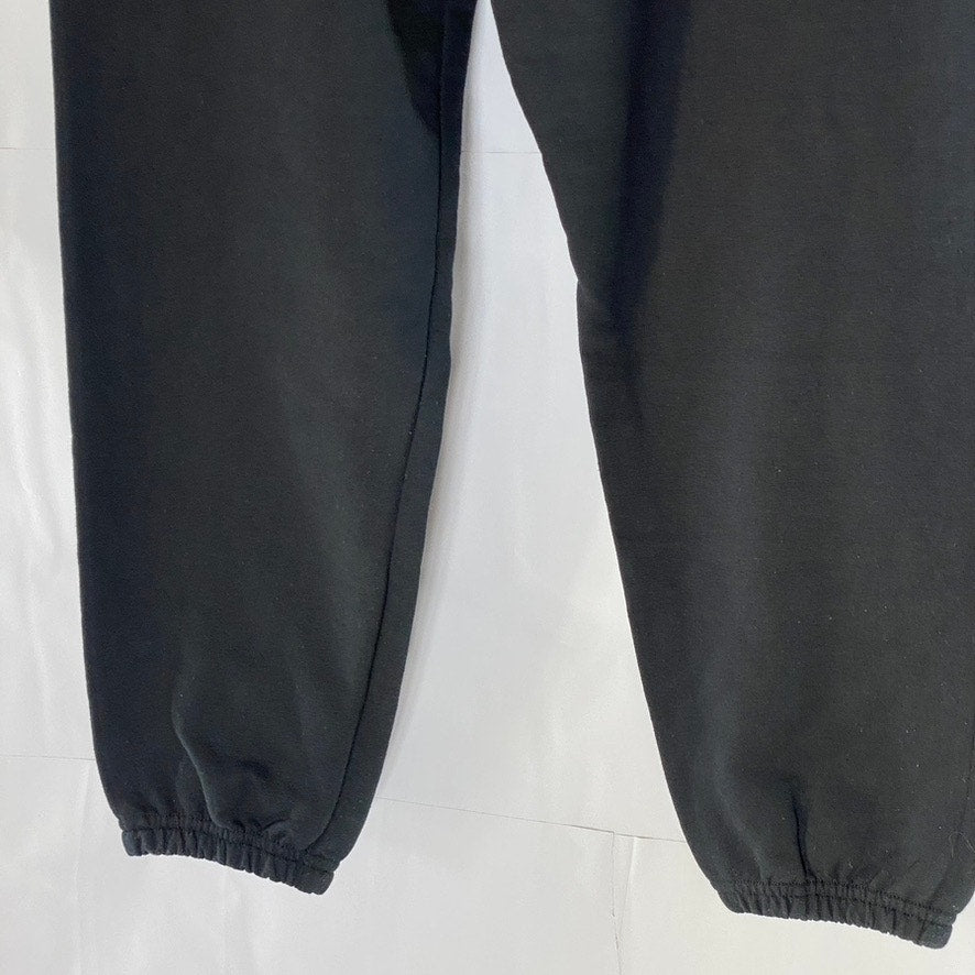 GILDAN Women's Black-Pink Heavy Blend Fleece Syd City Logo Casual Sweatpant SZ S