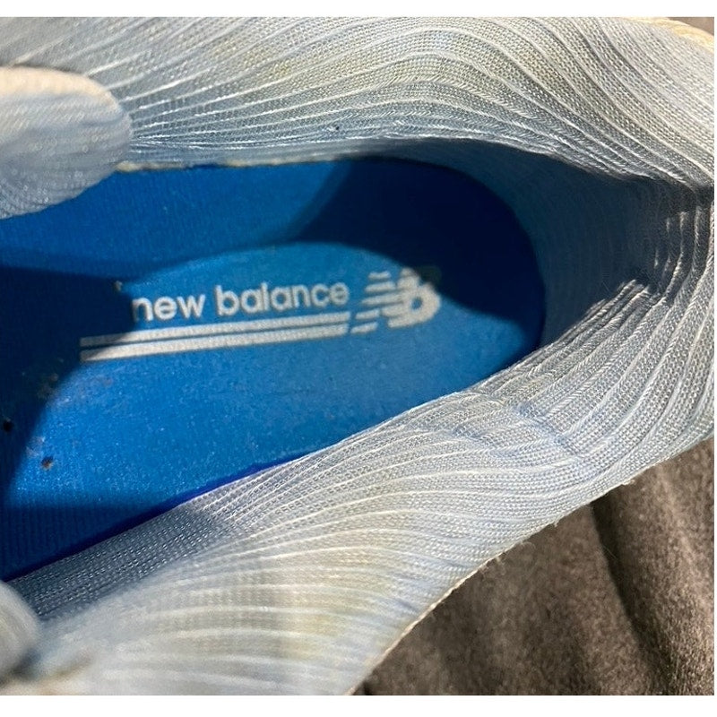 NEW BALANCE Women's White-Blue Mesh 494 Lace-Up Walking Sneakers SZ 6