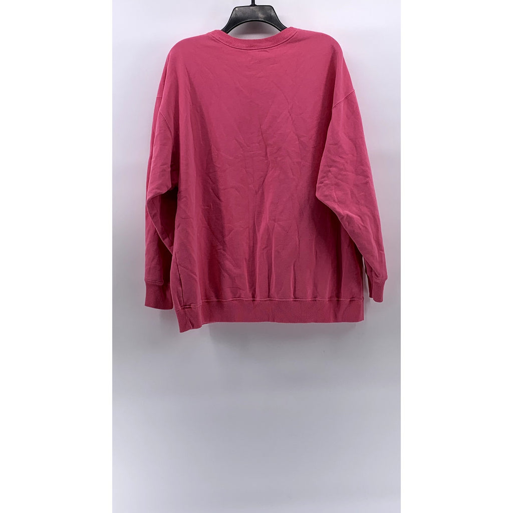 HOLLISTER Women's Pink Crewneck Logo Long Sleeve Sweatshirt SZ L
