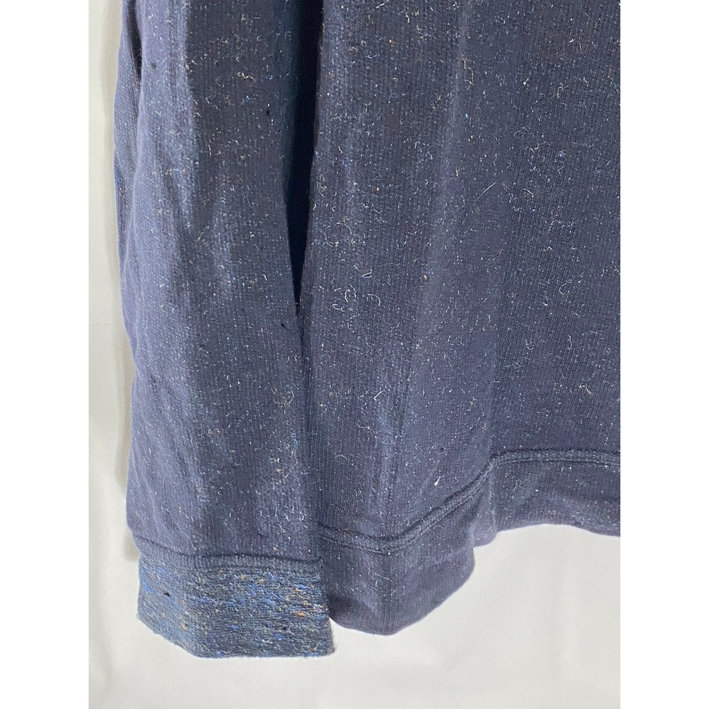 OLIVER SPENER Men's Dark Blue Cotton-Blend Crewneck Long Sleeve Sweater SZ L