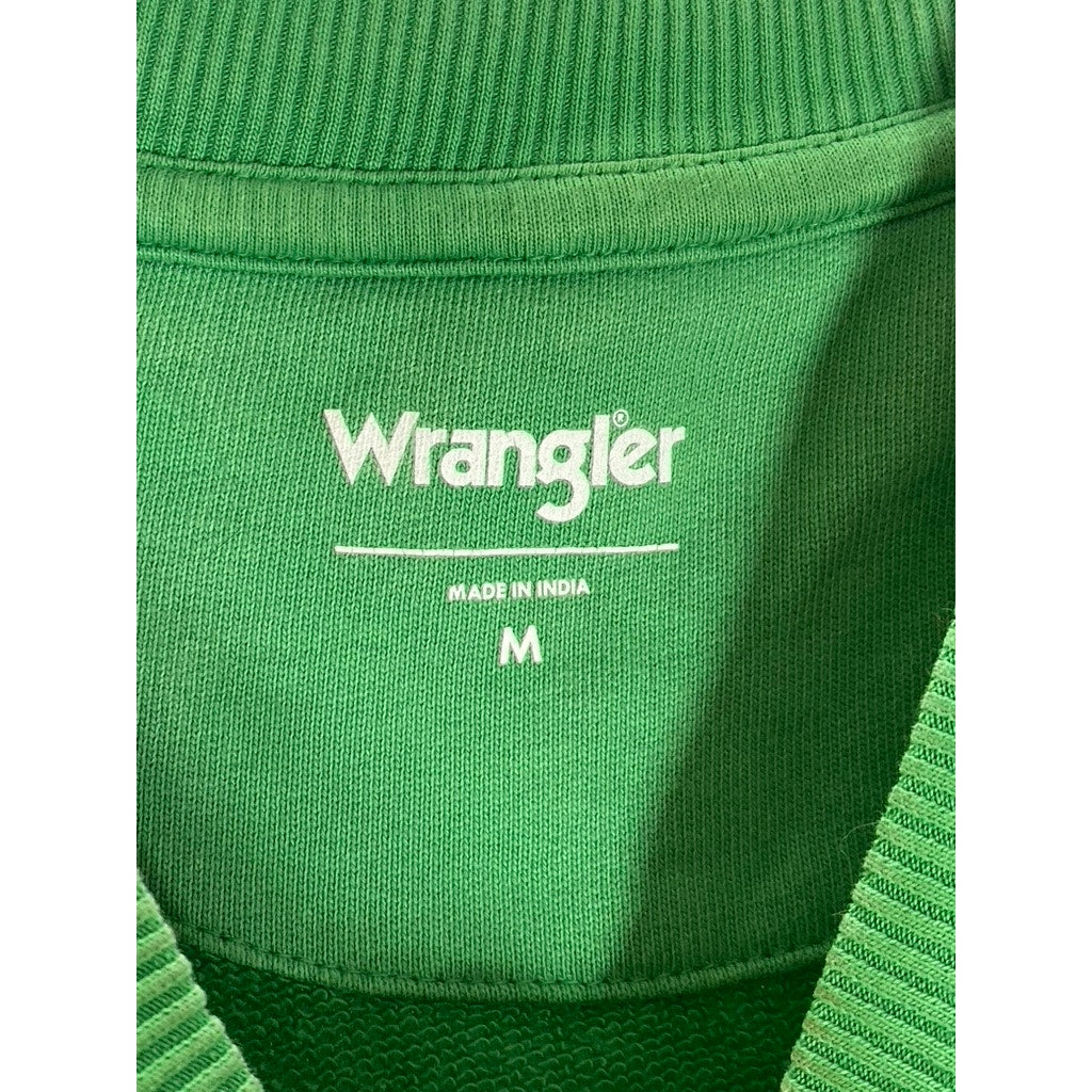 WRANGLER Women’s Green Crewneck Cut-Off Sleeve Pullover Tank Top SZ M
