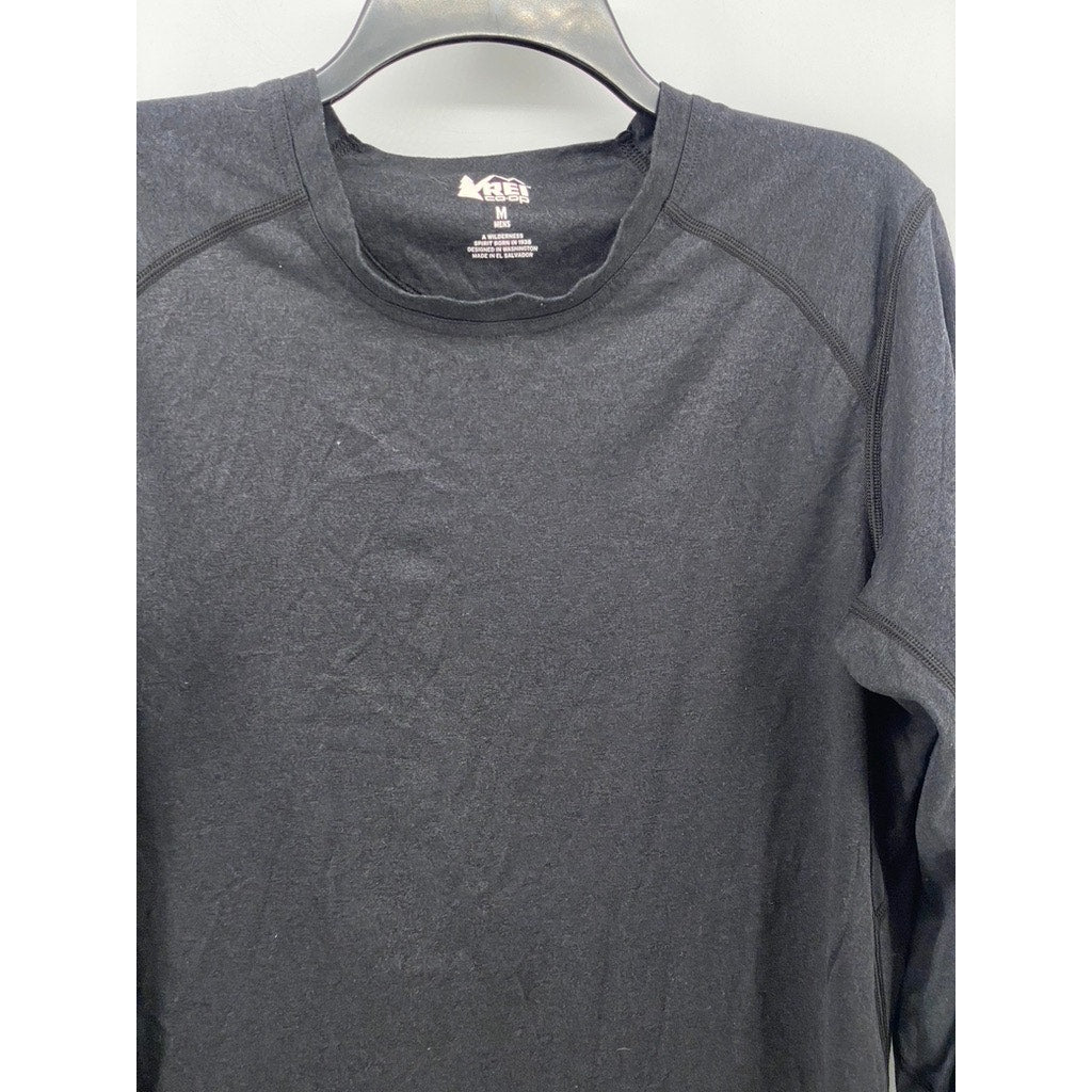 REI CO.OP Men's Charcoal Gray Crewneck Long Sleeve Active T-Shirt SZ M