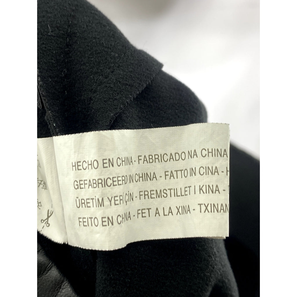 ZARA Women's Black Solid Faux-Leather High-Rise Zipper-Ankle Leggings SZ 10