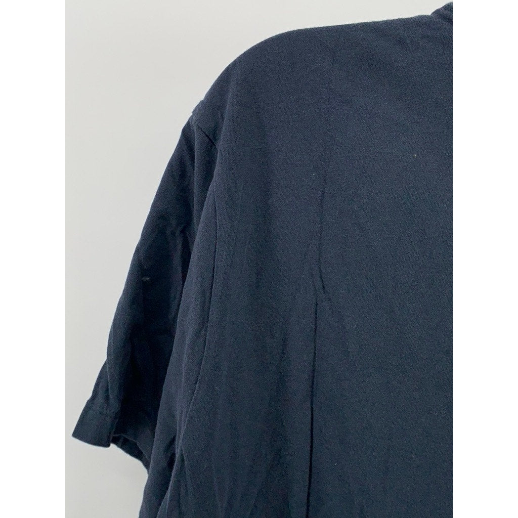 J.CREW Men's Navy Blue Solid Crewneck Washed Cotton Short Sleeve T-Shirt SZ L