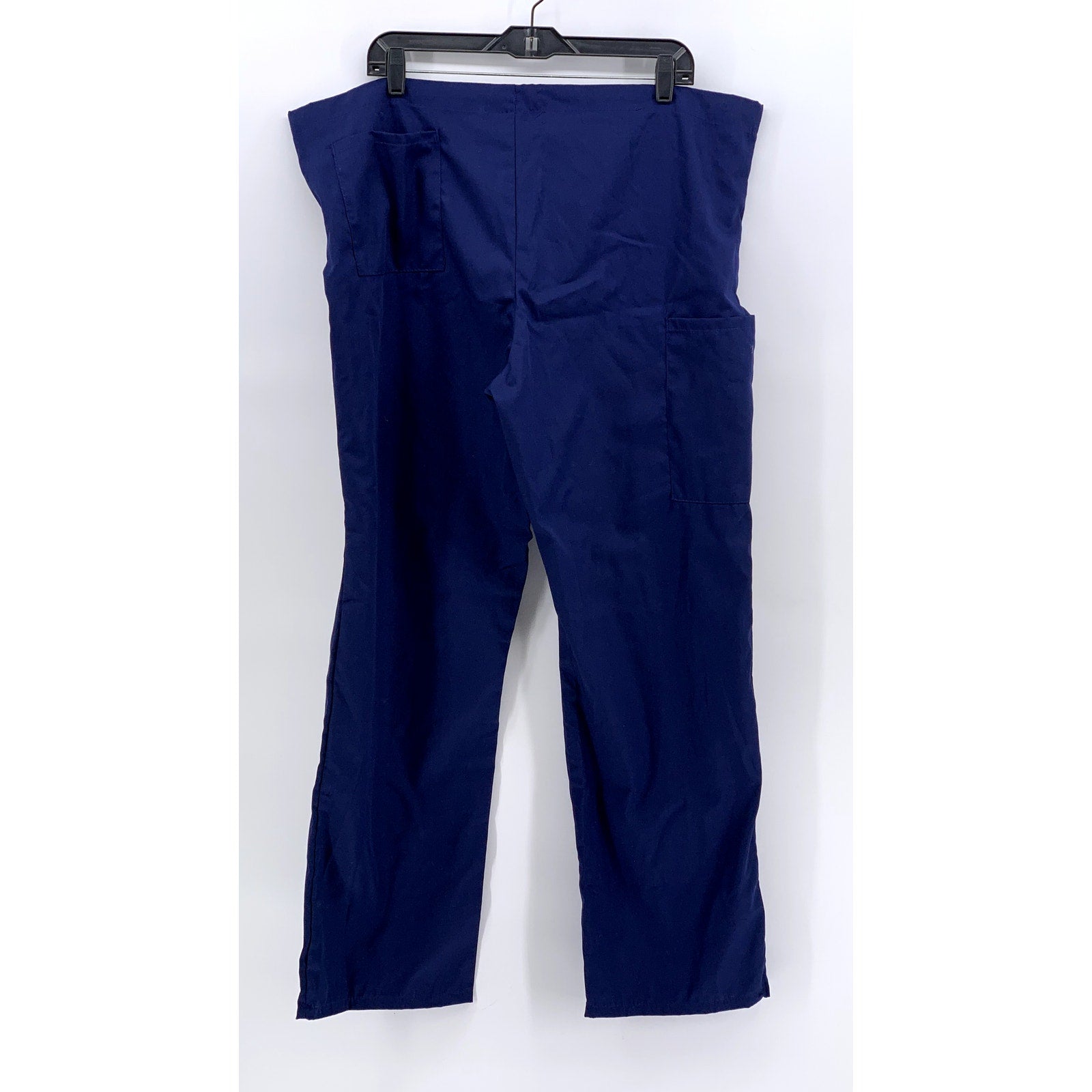 FUNDAMENTALS Men's Navy Solid Straight Leg Scrub Pants SZ M