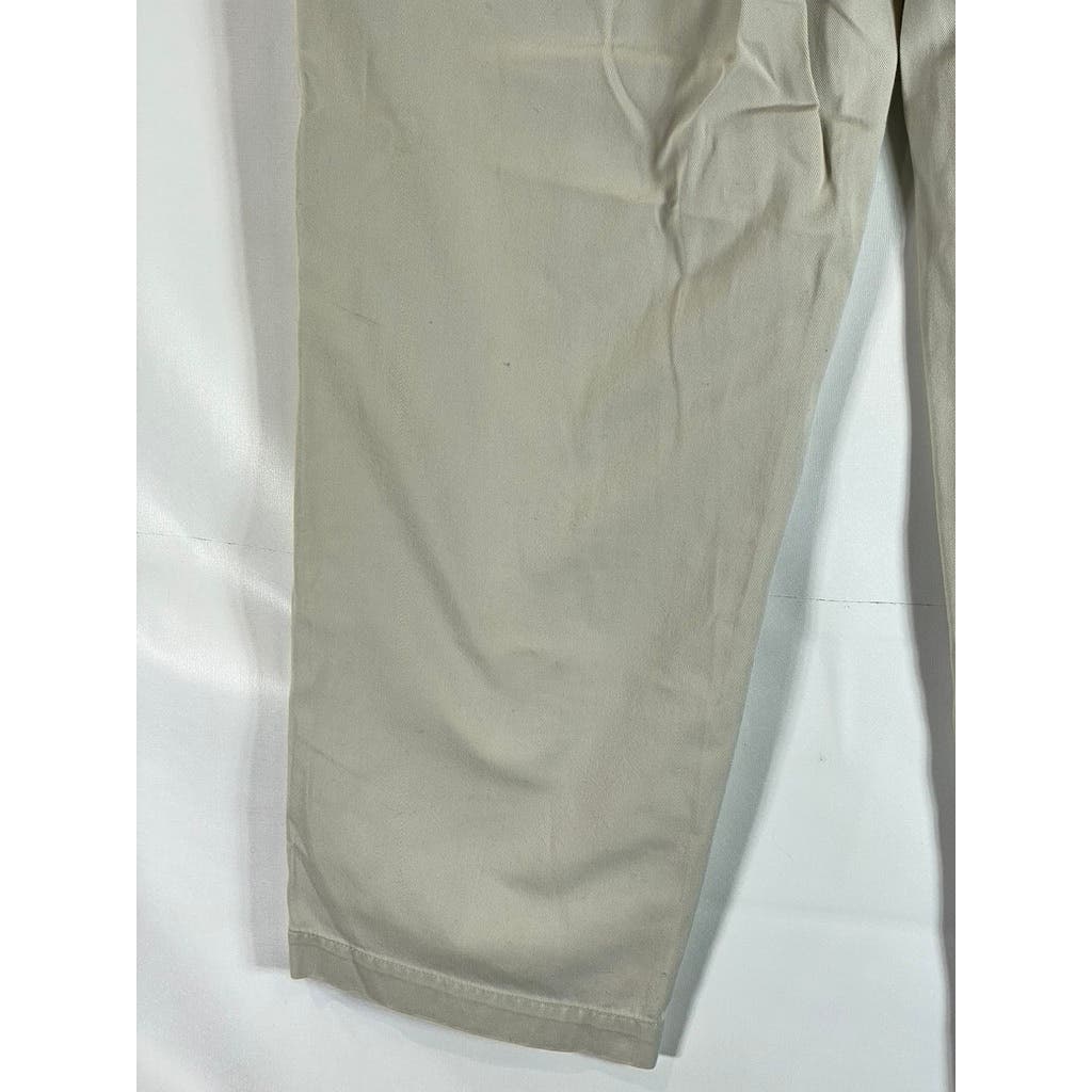 TOMMY HILFIGER Men's Tan Vintage Modern-Fit Flat Front Dress Pants SZ 36X30