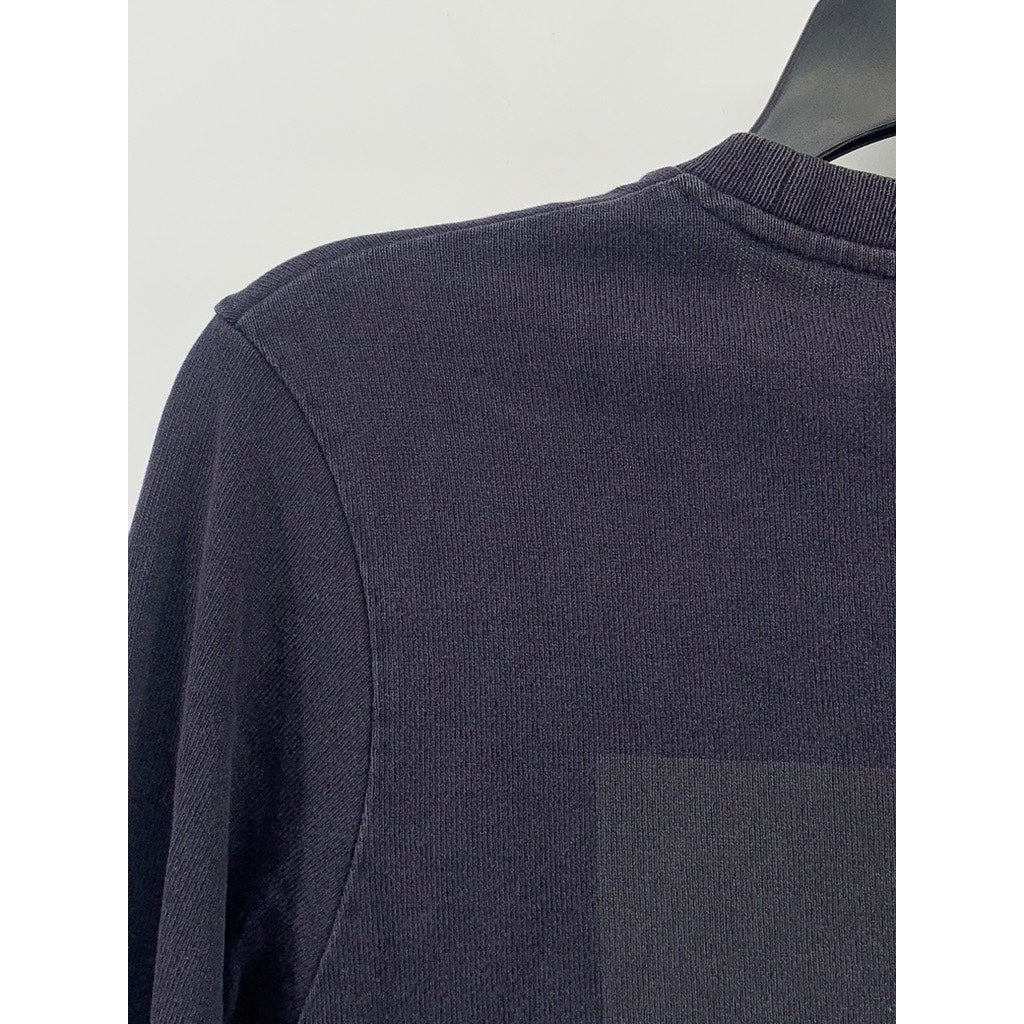 COS Men's Blue Square Graphic Crewneck Long Sleeve Knit Casual Sweatshirt SZ S