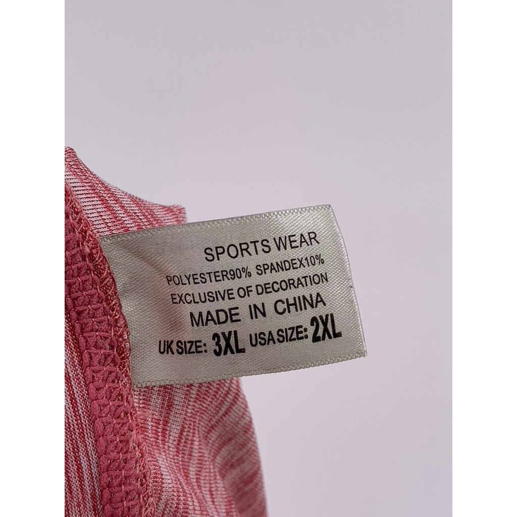 UNBRANDED Women's Pink Printed Cropped Leggings SZ 2XL