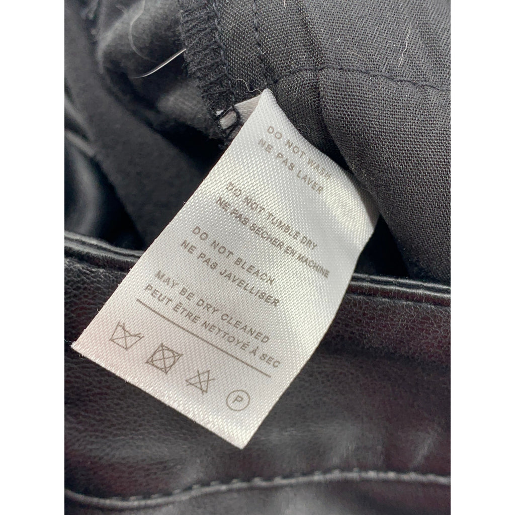 FINESSE Women’s Black Faux-Leather Solid High-Rise Straight-Leg Pant SZ XS