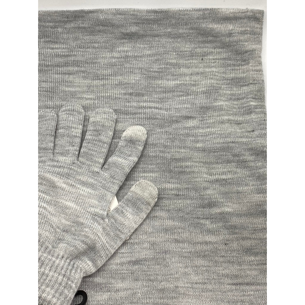 LOOK BY M Women's Heather Gray Scarf and Glove Set SZ OS