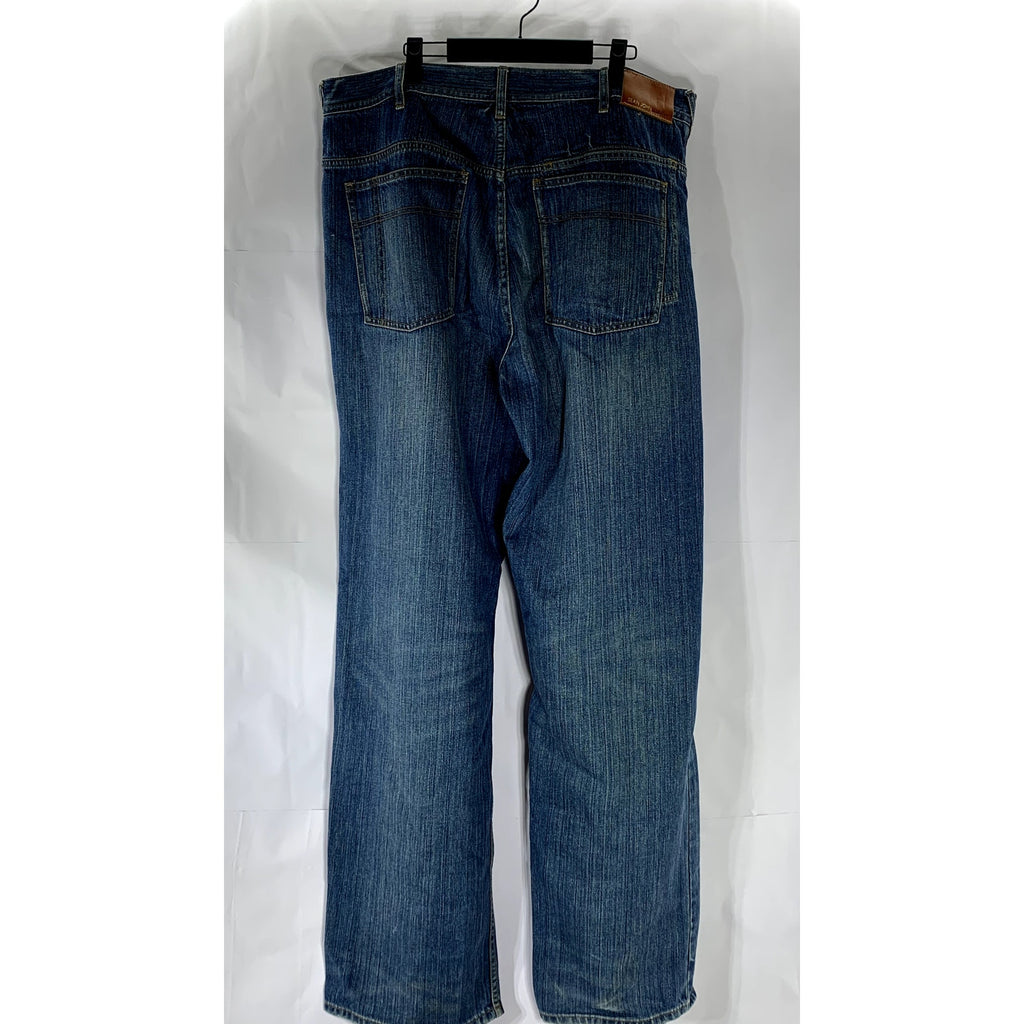 SEAN JOHN Men's Vintage Dark Blue Denim Baggy Straight-Leg Five-Pocket Jean SZ38