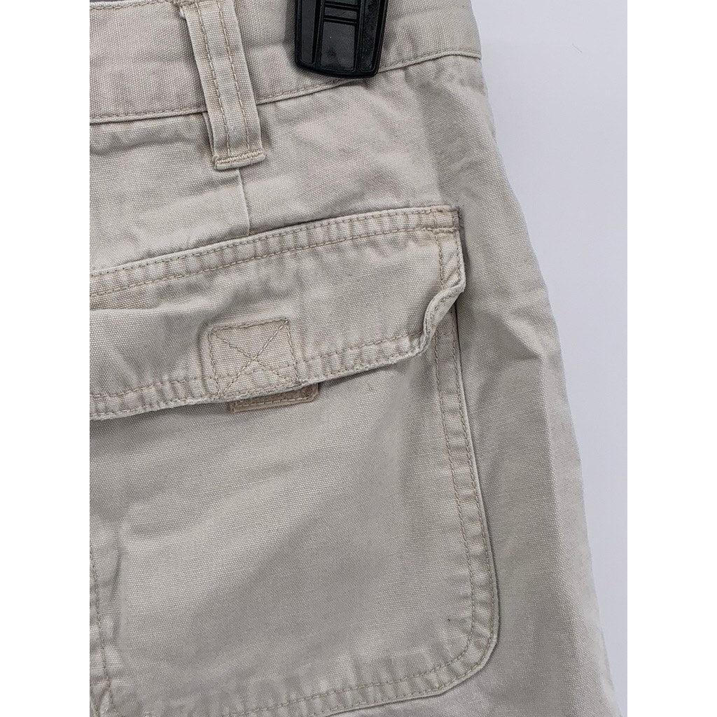 AMERICAN EAGLE Women's Vintage Beige Denim Cargo Shorts SZ 4