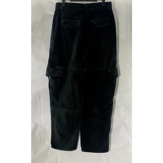 ARITZIA WILFRED FREE Women's Black Solid Cargo Straight-Leg Pants SZ 6