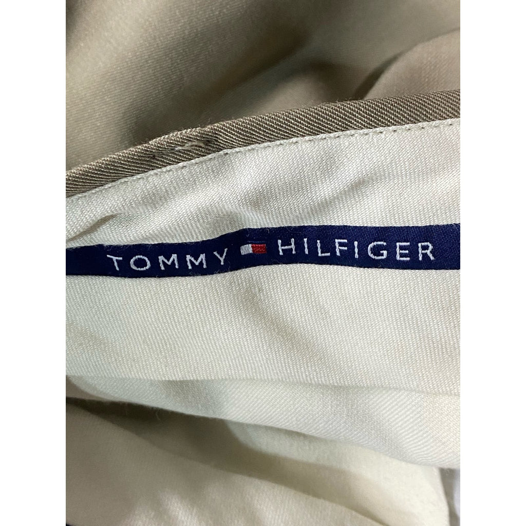 TOMMY HILFIGER Men's Tan Vintage Pleated Front Cuffed Dress Pants SZ 40X31
