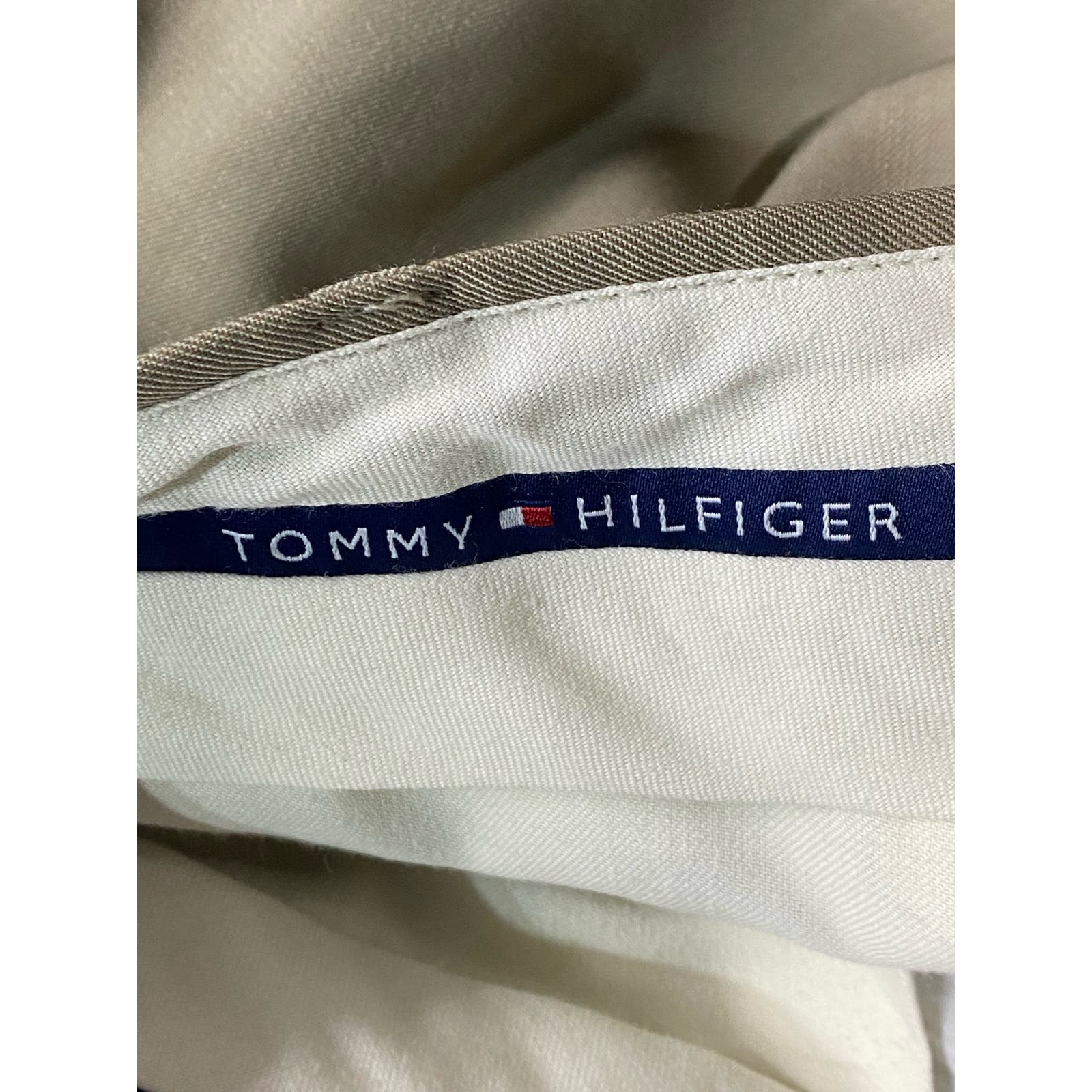 TOMMY HILFIGER Men's Tan Vintage Pleated Front Cuffed Dress Pants SZ 40X31