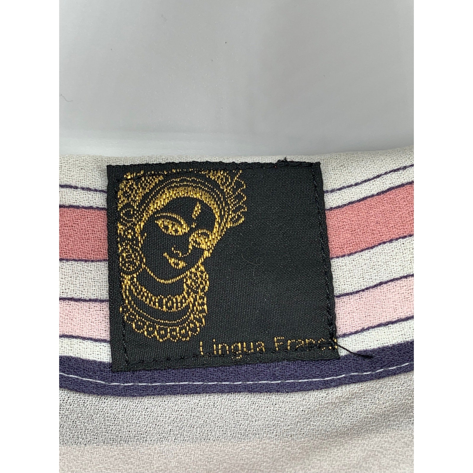 LINGUA FRANCA Women's Purple-White Floral Button-Up Belted Shirt Dress SZ M