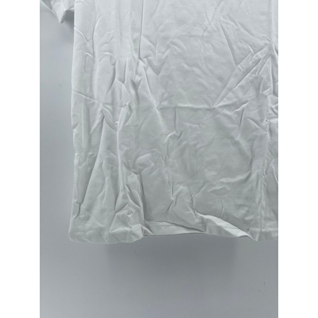 ASOS Men's Bright White Short Sleeve Polo Shirt SZ S