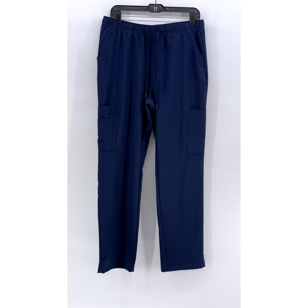UNBRANDED Women's Navy Solid Cargo Straight-Leg Pants SZ M