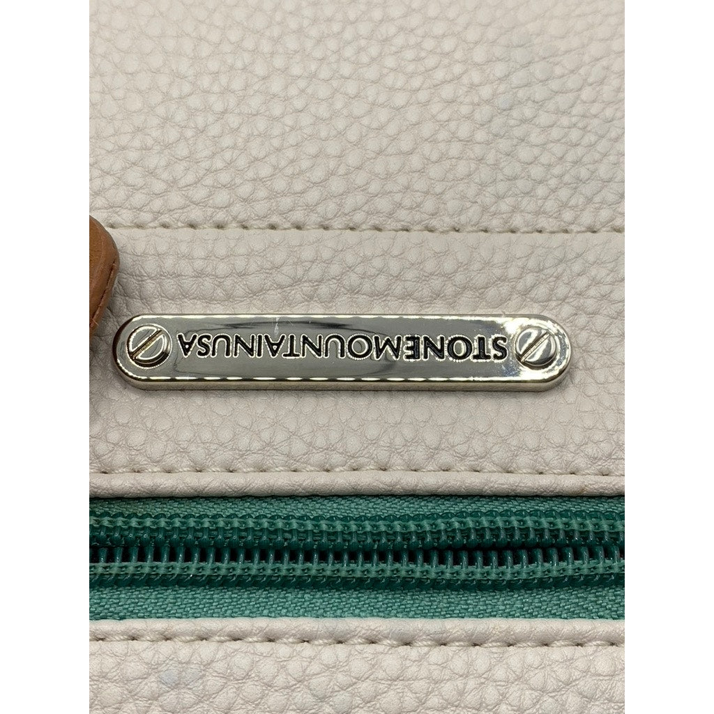 STONE MOUNTAIN USA Women's Cream/Green/Brown Cross Body Purse