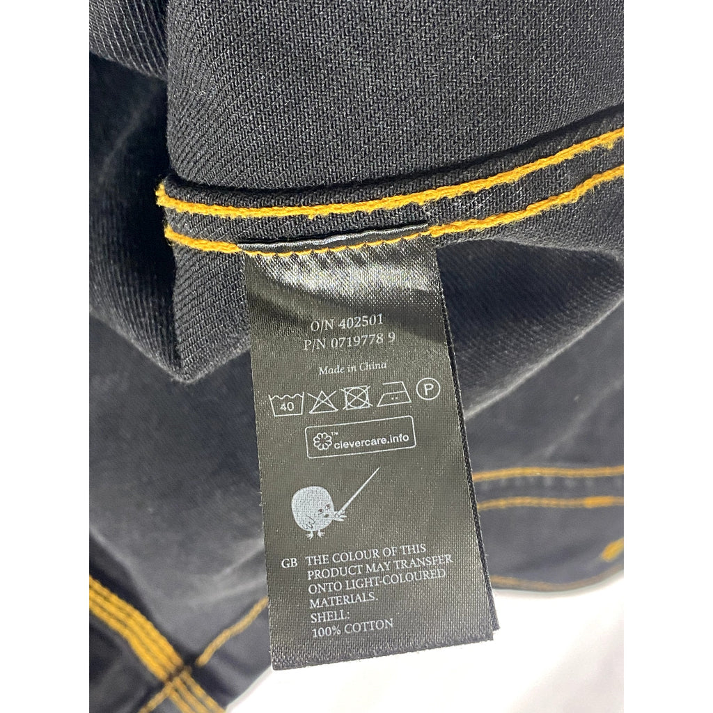MONKI Women’s Black Denim Overstitch Four Pocket Trucker Jacket SZ XS