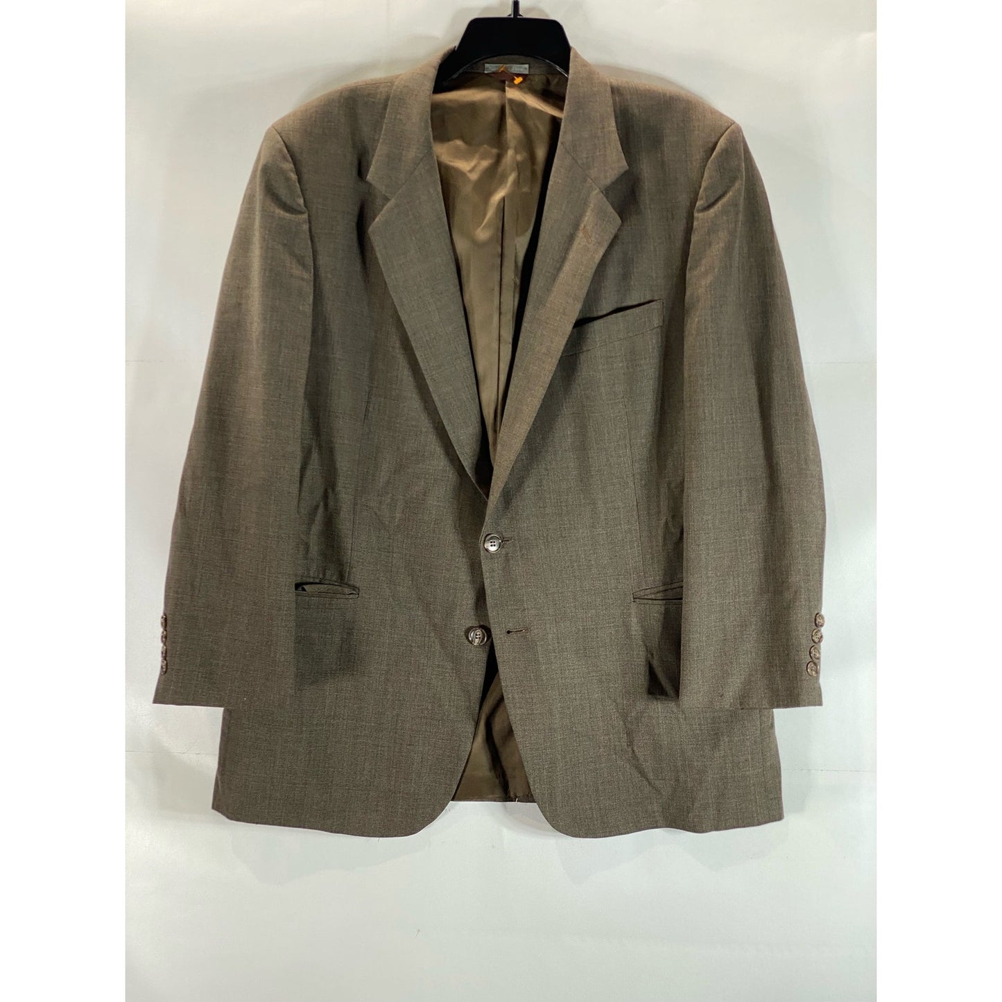 OLEG CASSINI Men's Brown Vintage Two-Button Notch Lapel Blazer SZ 44R