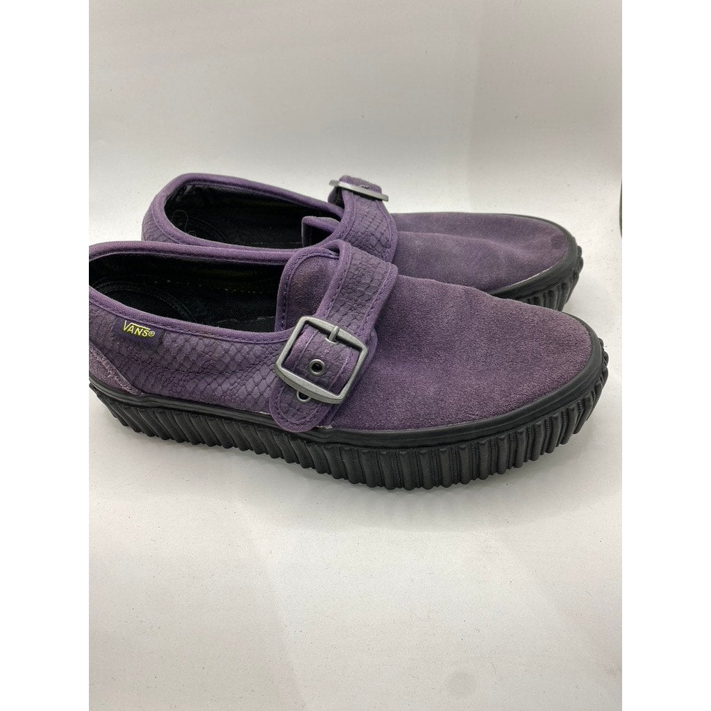 VANS Unisex Purple Faux Suede Textured Platform Creeper Sneakers SZ M5/W6.5