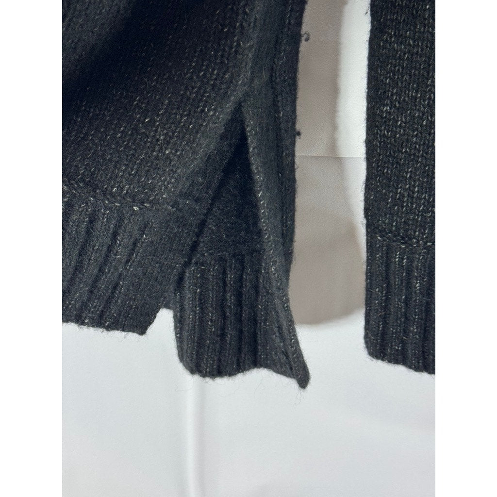 EVERLANE Women's Black Merino Wool/Pima Cotton Pullover Turtleneck Sweater SZ S