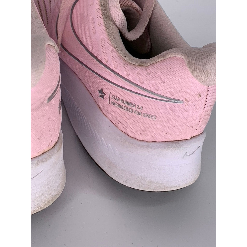 NIKE Girls' Light Pink Star Runner Mesh Active Sneakers SZ 6.5Y