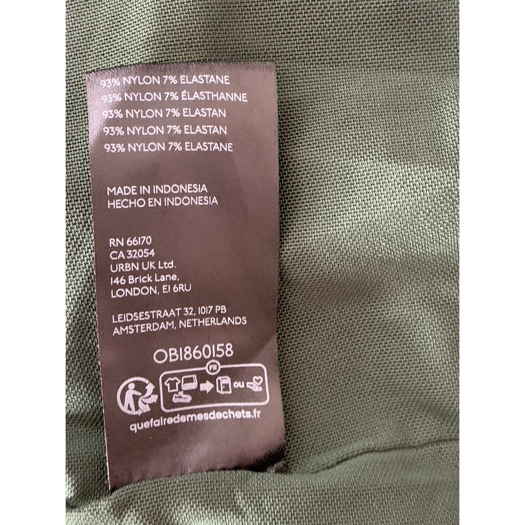 SILENCE + NOISE Women's Dark Green Dylan Off-The-Shoulder Sheer Maxi Dress SZ M