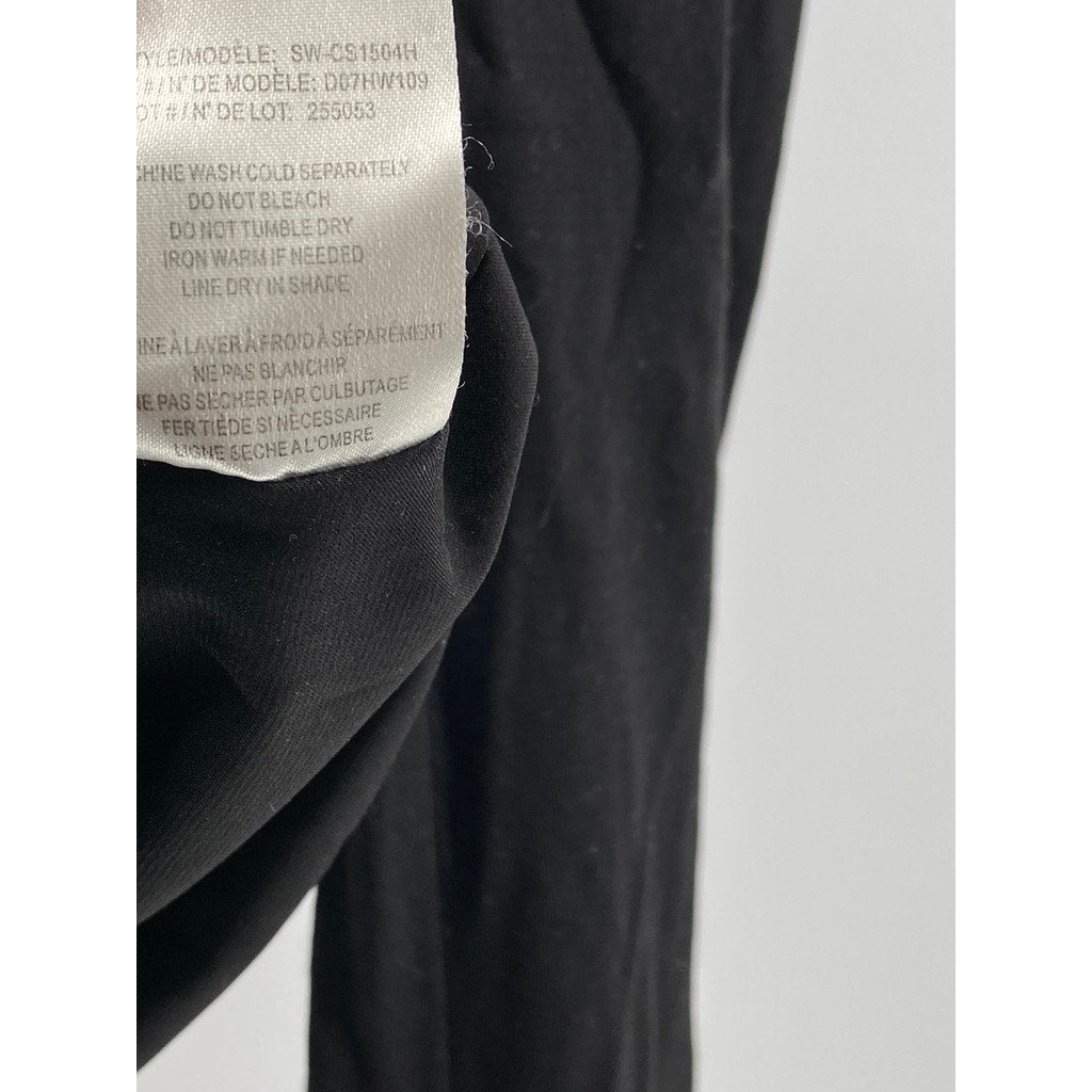 HELMUT HELMUT LANG Women's Petite Black Asymmetrical Zip-Up Top SZ P-XS