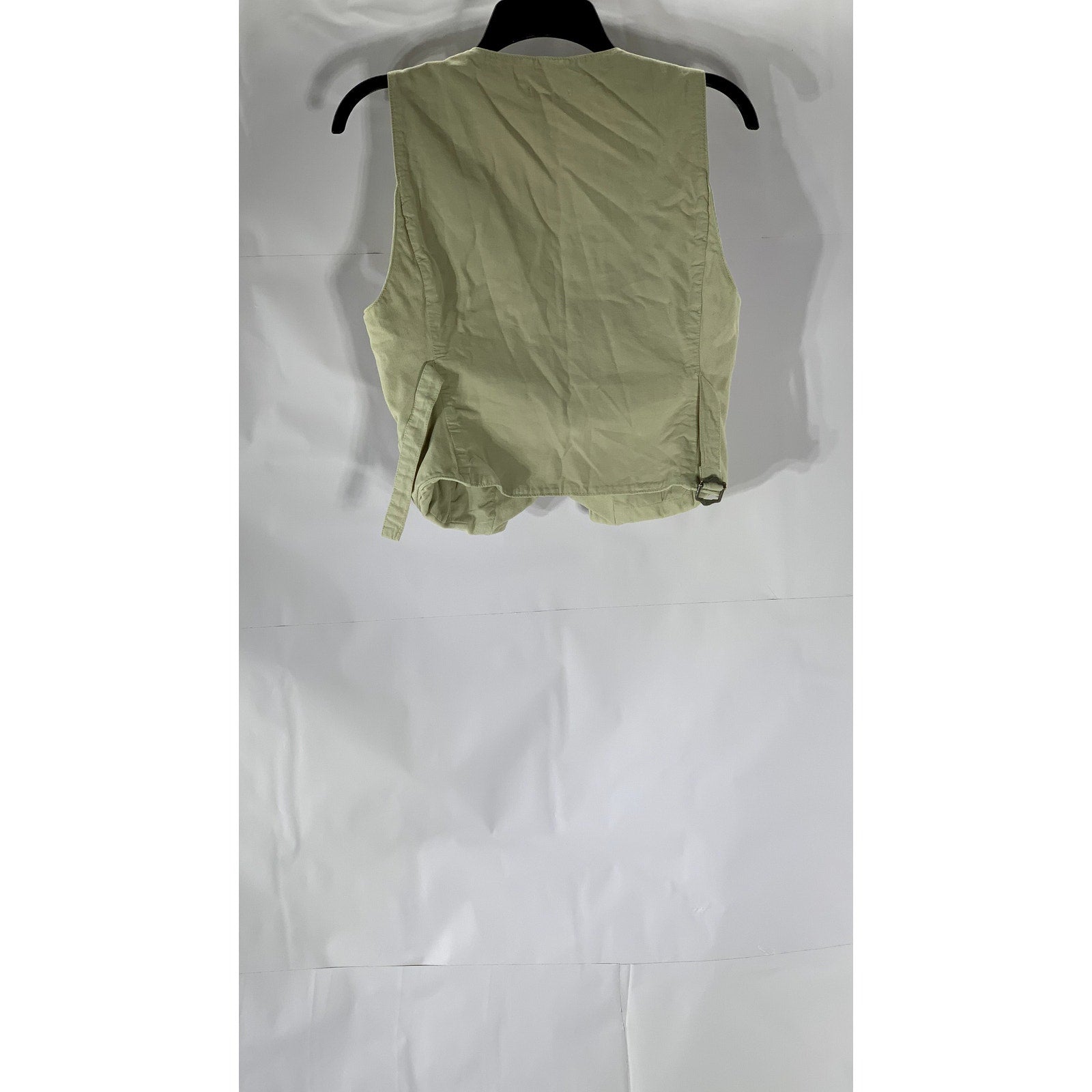 NASTY GAL COLLECTION Women’s Tan Denim 3-Button Adjustable Back Vest SZ 4