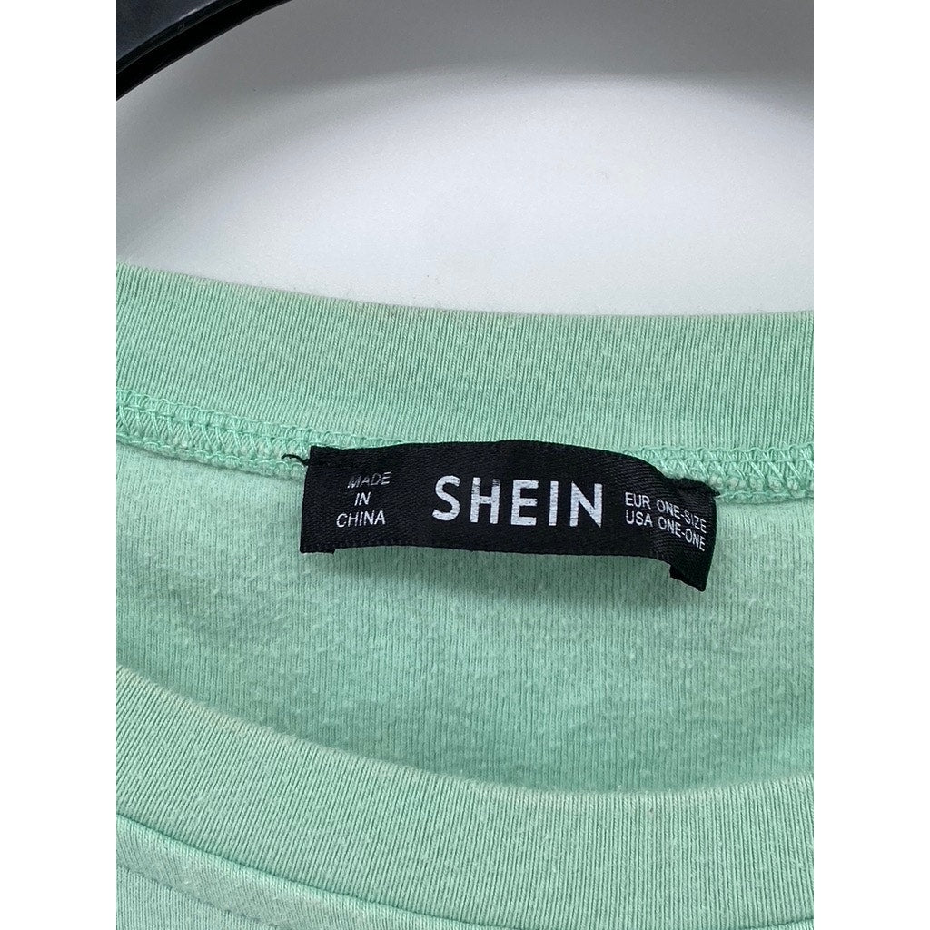 SHEIN Women's Multicolor Color-Block Pocket Crewneck Short Sleeve Top SZ OS