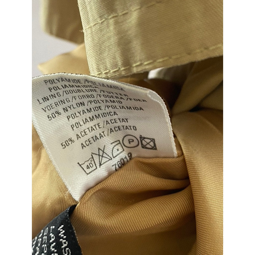 NEW FAST Women's Tan Button-Front Belted Sleeveless Trench Coat SZ 12