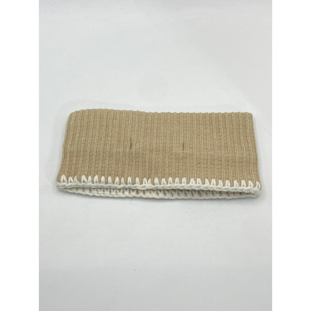 SPARKLING PIECE Women's Beige-White Patch Embroidered Headband SZ OS