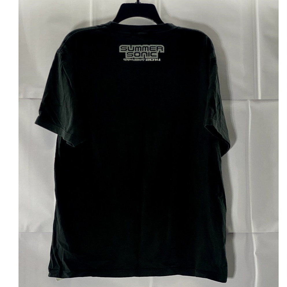 SUMMER SONIC Women's Black/Multi Music Festival Short Sleeve T-Shirt SZ XL