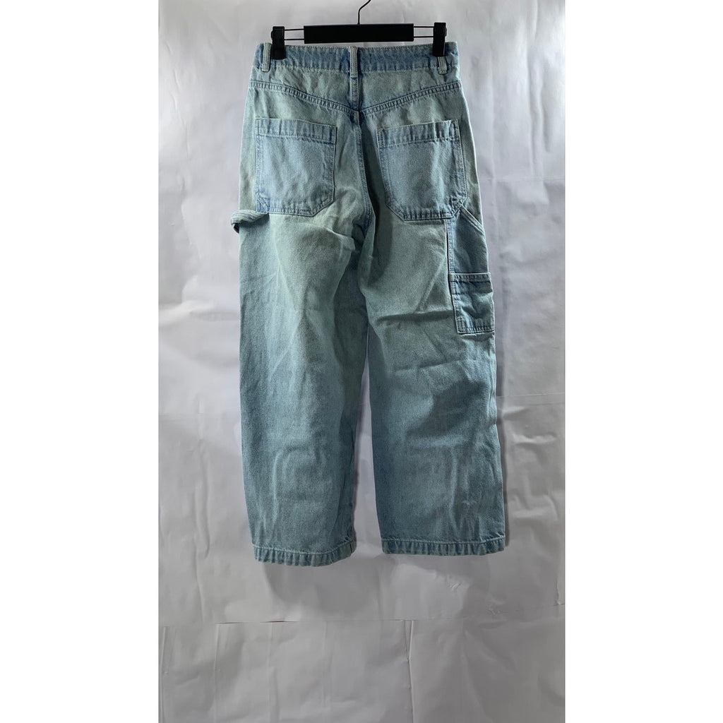 PULL&BEAR Women’s Light Blue Denim Straight-Leg Mom Jeans SZ 2