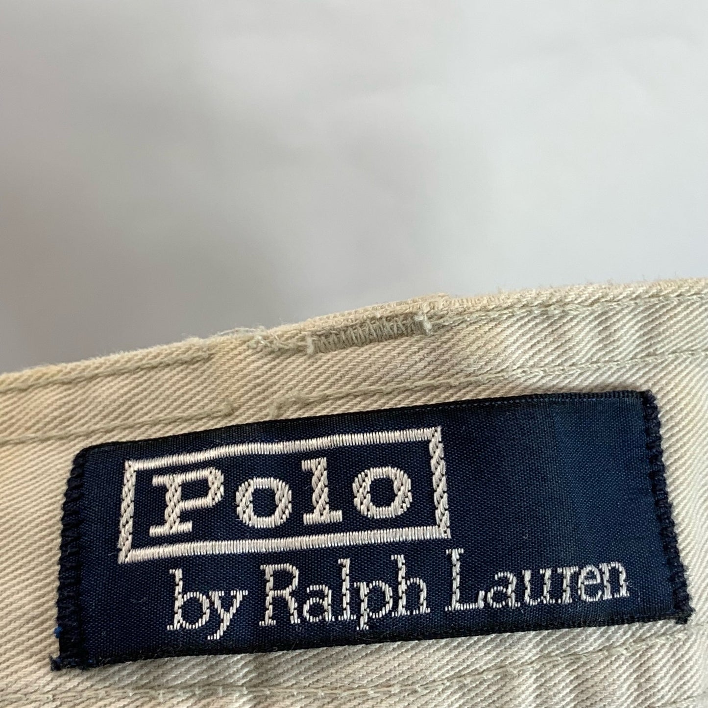 POLO By RALPH LAUREN Men's Beige Regular-Fit Straight Cargo Shorts SZ 36