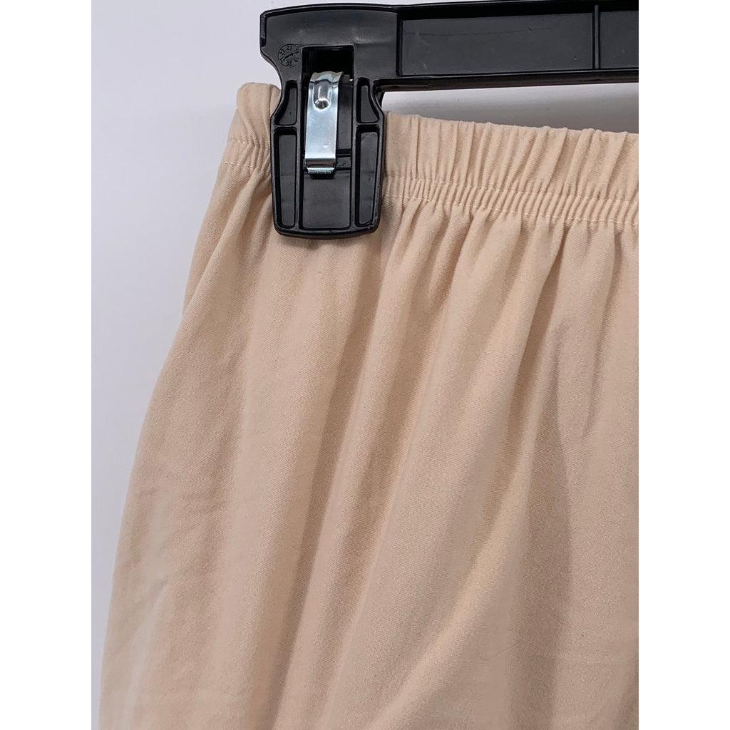 FASHION NOVA Women's Beige Ruffle-Hem Drawstring Relaxed-Fit Pajama Shorts SZ M