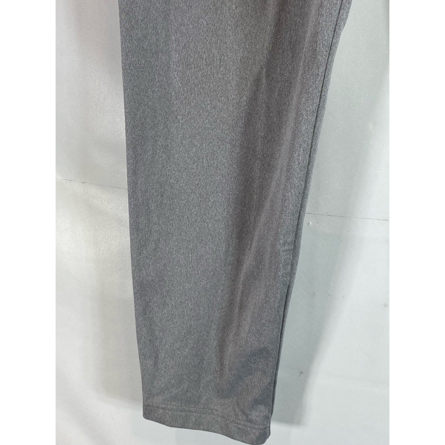 ADIDAS Men's Gray/White Tiro 3-Stripe Zipper-Hem Pull-on Track Pants SZ L