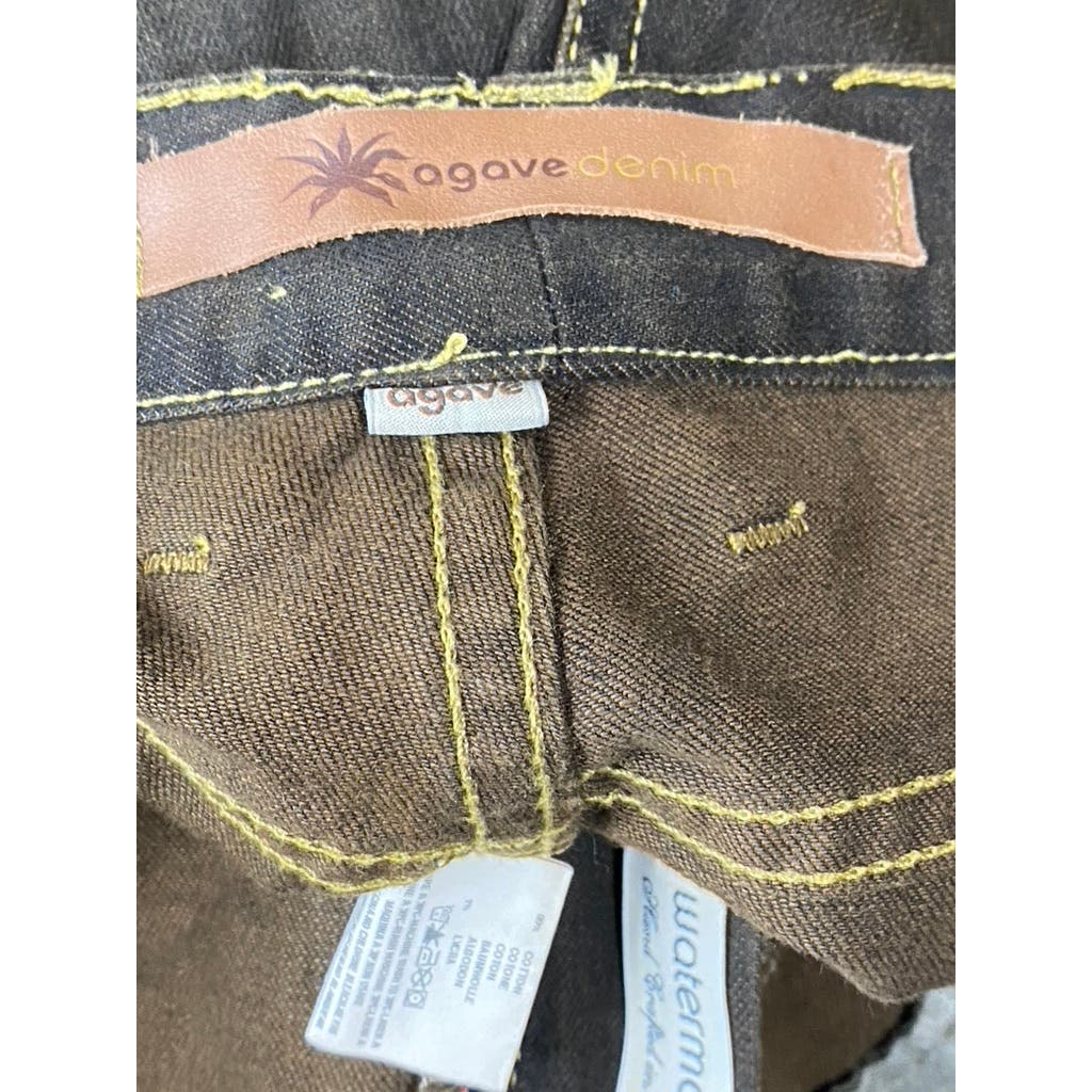 AGAVE DENIM Men's Brown NO. 7 Waterman Relaxed-Fit Straight-Leg Jeans SZ 36X30