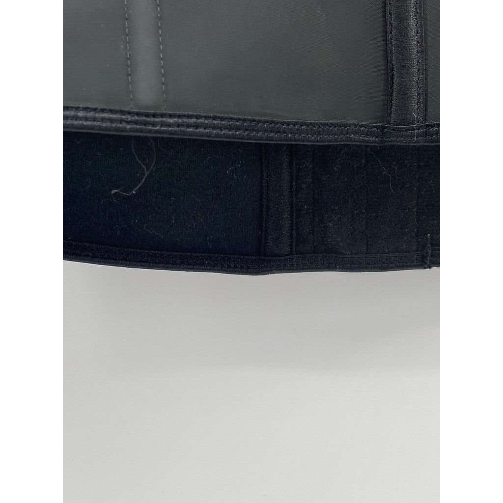 GAINKEE Men's Black Latex Hook & Loop Body Shapewear Waist Trainer SZ XS