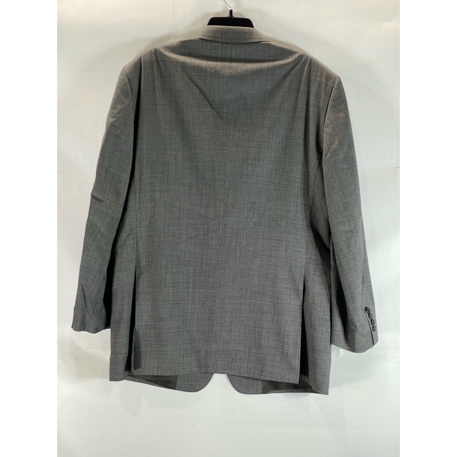 PRONTO UOMO Men's Charcoal Printed Wool Three-Button Notch Lapel Blazer SZ 44R