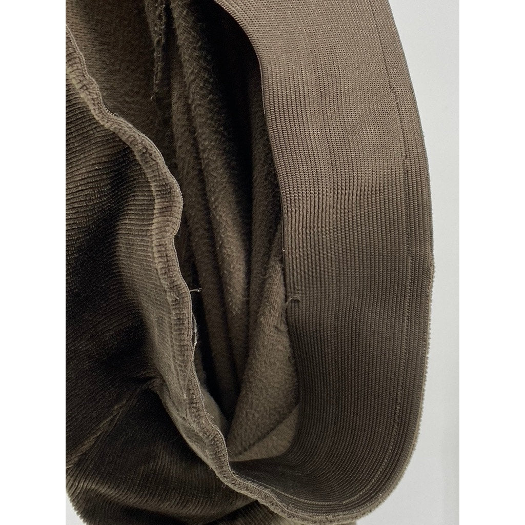 EVENUEL Women's Brown Corduroy Pull-On Wide-Leg Pocketless Pants SZ 14/15