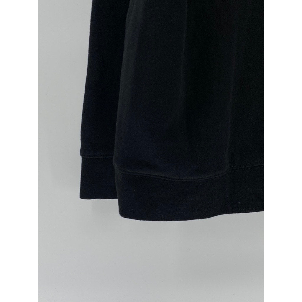 AS COLOUR SUPPLY Men's Black Solid Crewneck Long Sleeve Casual Sweatshirt SZ XL