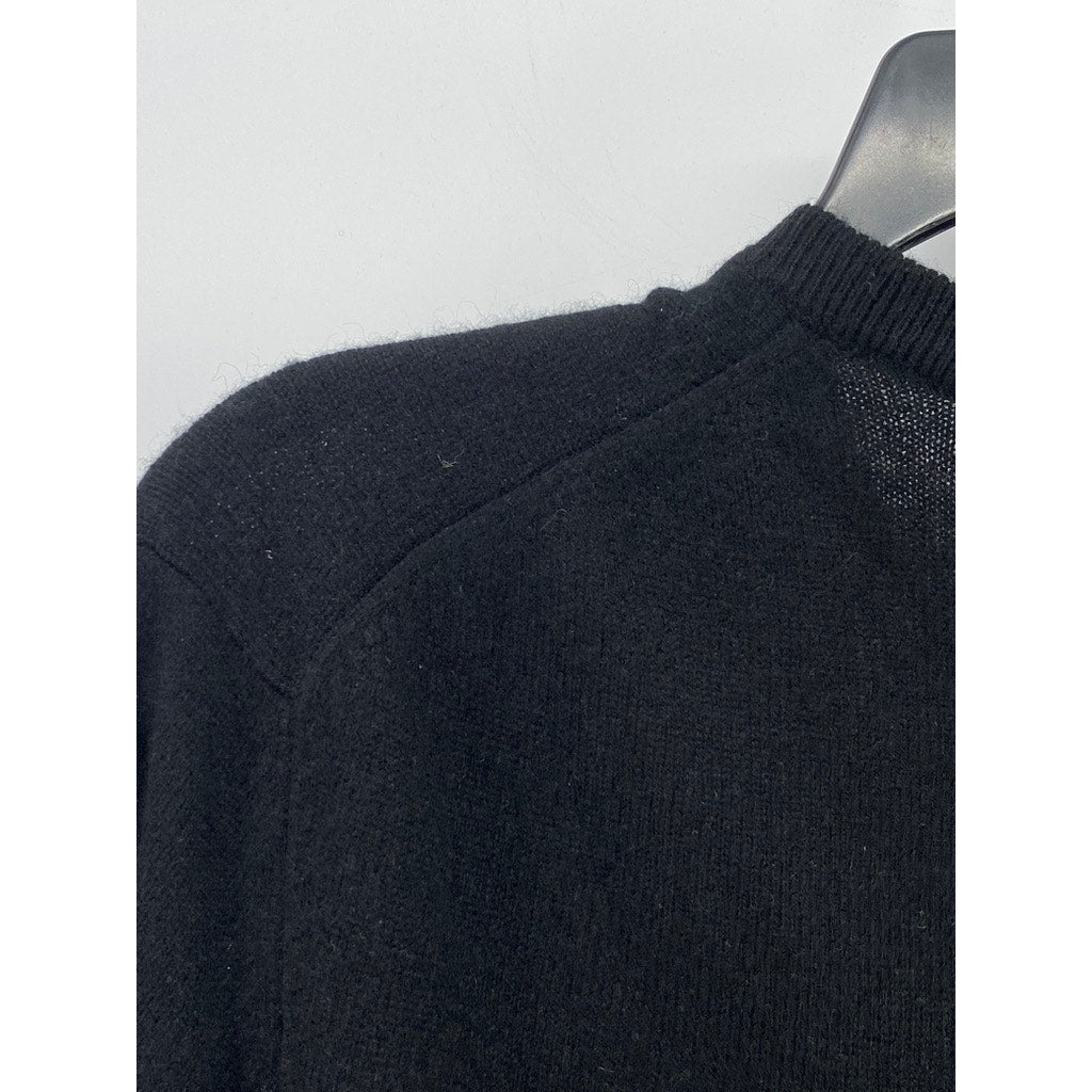 CLUB ROOM Men’s Black Luxury Cashmere V-Neck Long Sleeve Knit Sweater SZ L