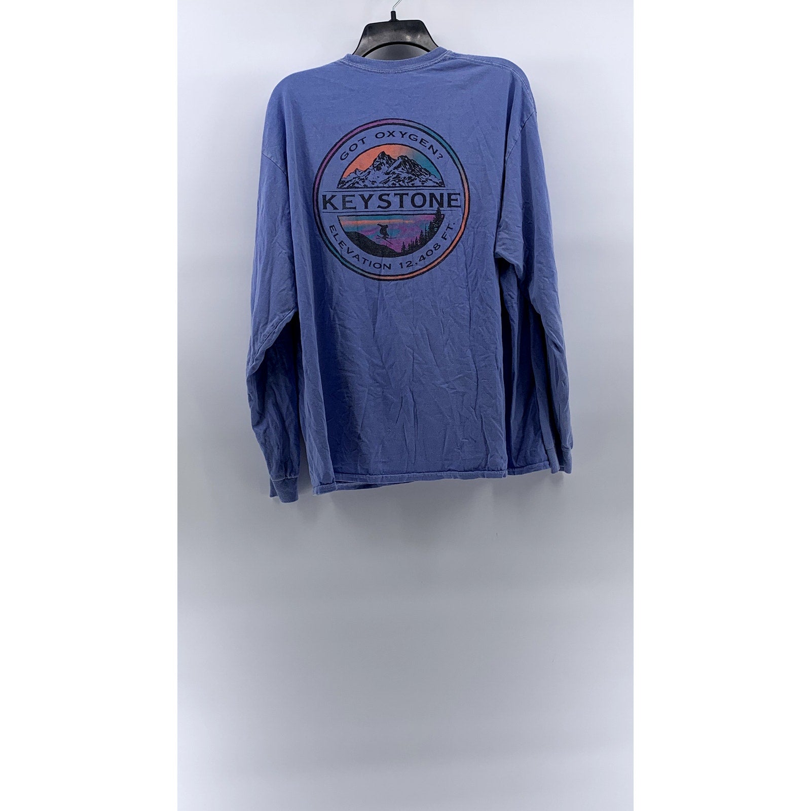 BLUE 84 Men's Blue Colorado Keystone Crewneck Casual Long Sleeve T-Shirt SZ XL