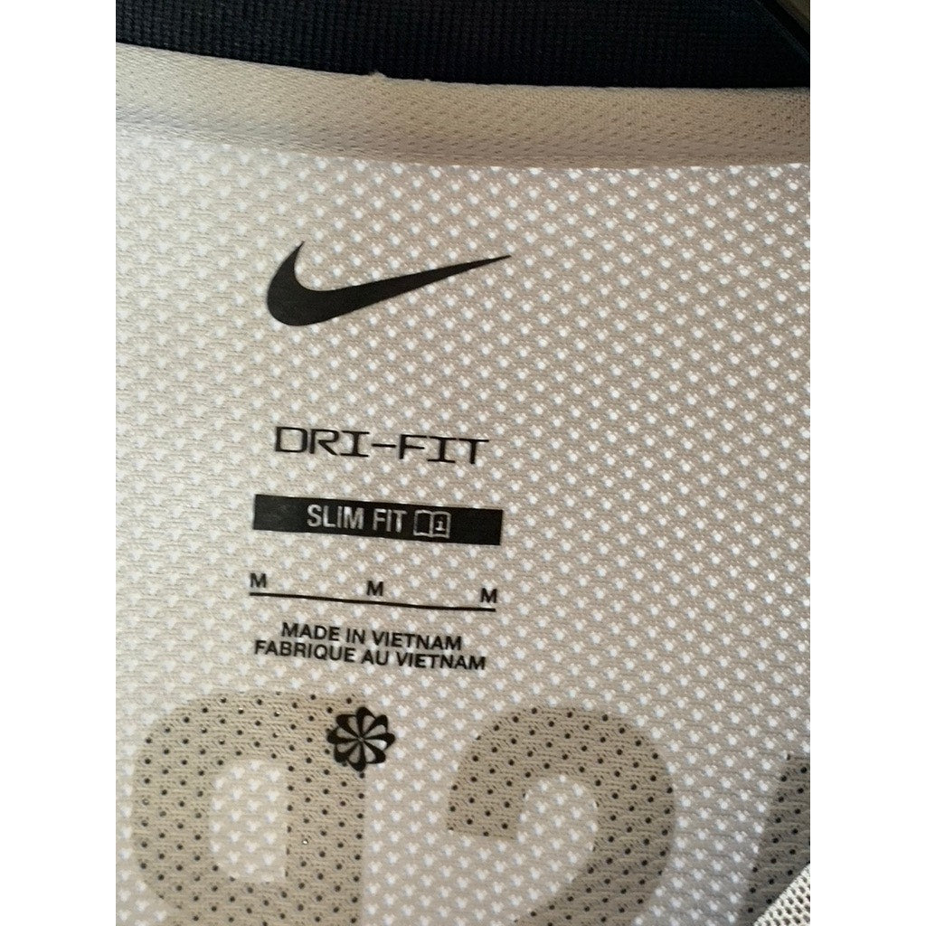 NIKE Men's Grey/Black Dri-Fit Slim-Fit Ginsberg Performance Soccer Jersey SZ S