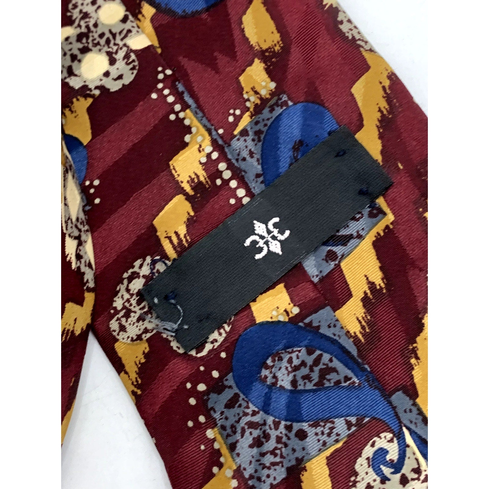 UNBRANDED Men's Burgundy-Multi Printed Tie