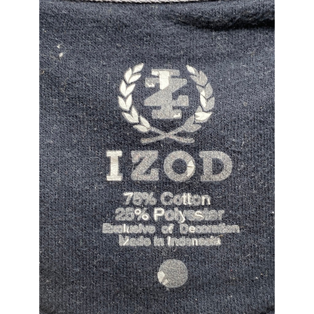 IZOD Men's Charcoal Gray Half Zip Stand Collar Long Sleeve Sweater SZ M