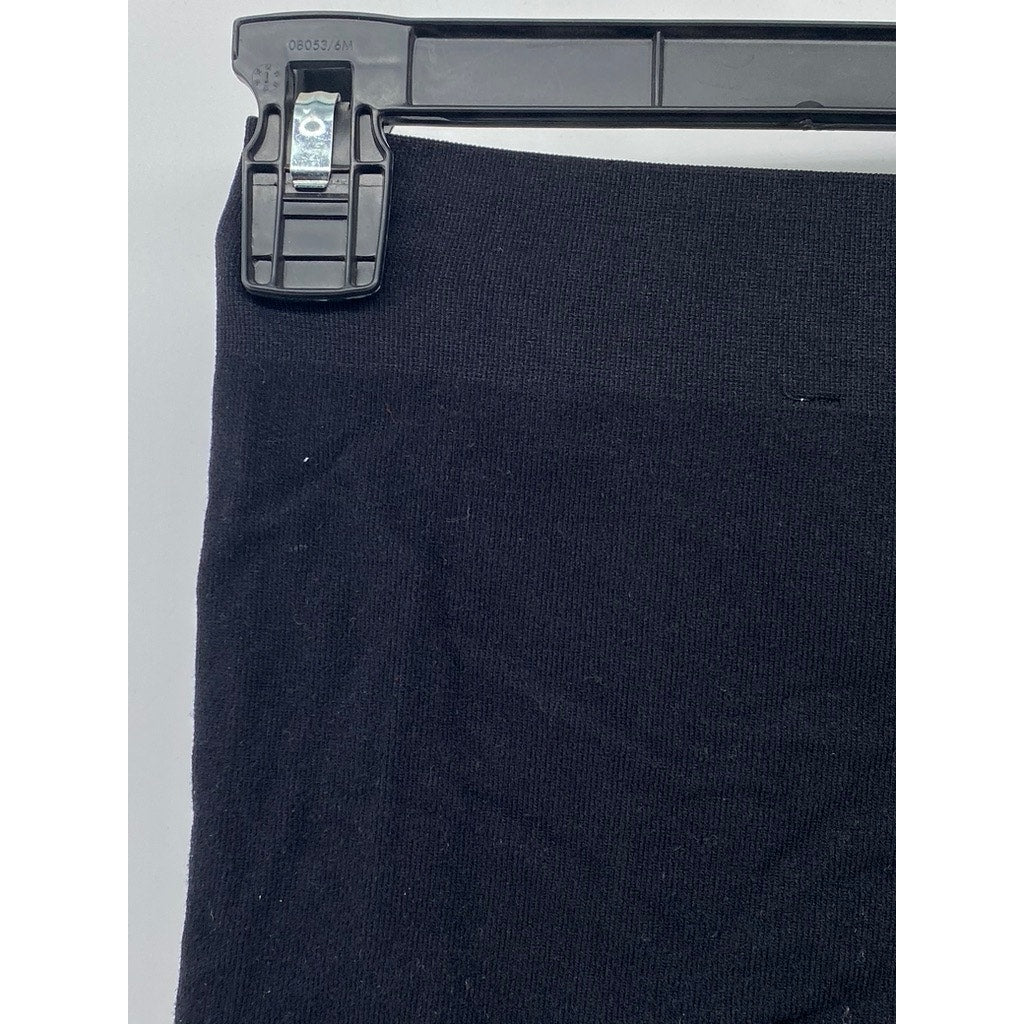 ZARA Women's Black Under Layer Rib Knit Mini Skort SZ XS/S
